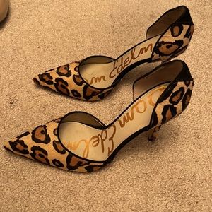 Sam Edelman Leopard Pointy Toe Heels Size 8.5